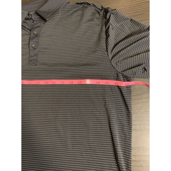 Columbia Golf Polo Shirt Mens Large Black White Stripe Outdoor Prepcore Preppy - Picture 9 of 12